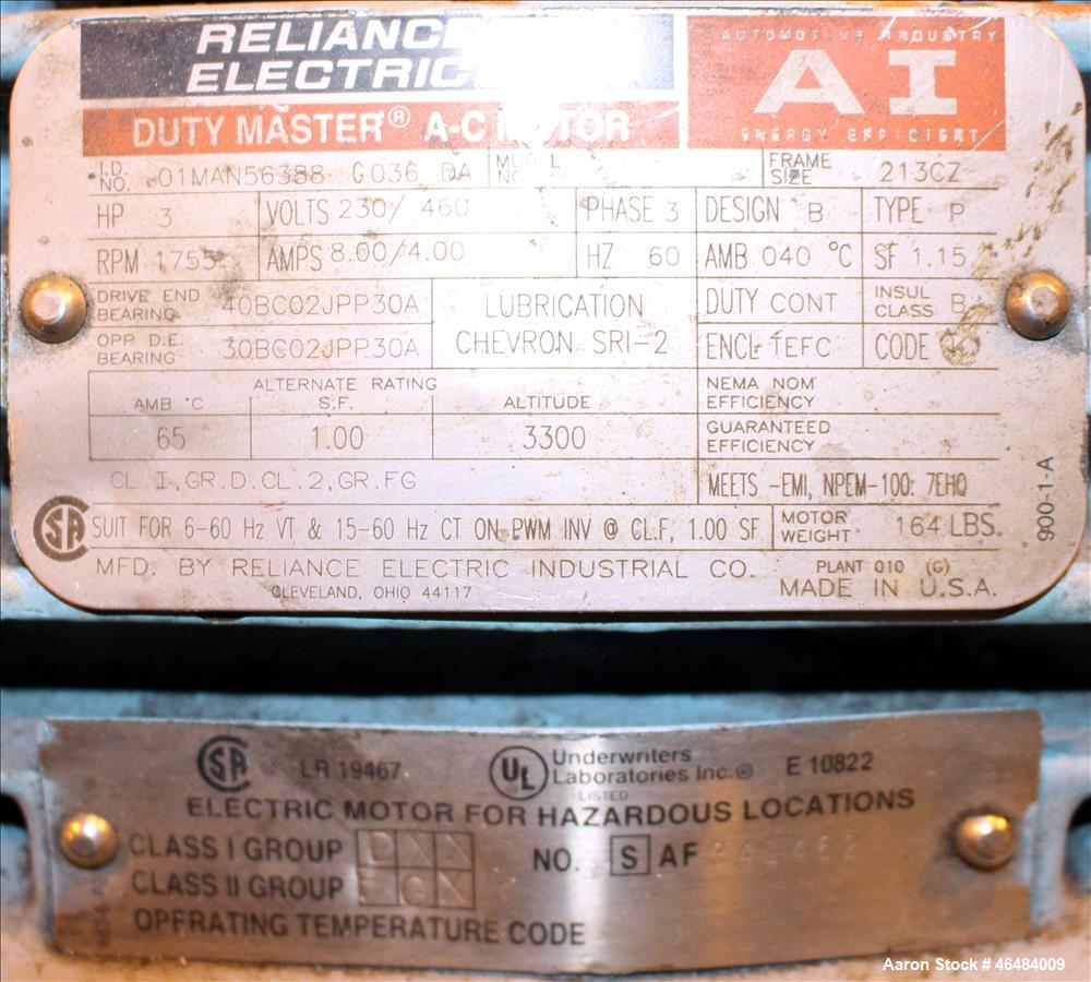Used Waukesha Rotary Positive Displacement Pump, Model 030U2, 316 Stainless Steel. Approximately 36 gallons per minute at 250 psi maximum pressure at 600 rpm capacity, 0.060 gallon displacement per r...