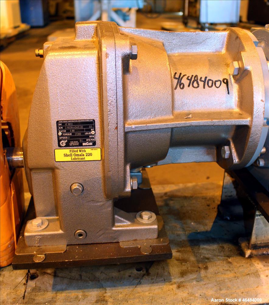Used Waukesha Rotary Positive Displacement Pump, Model 030U2, 316 Stainless Steel. Approximately 36 gallons per minute at 250 psi maximum pressure at 600 rpm capacity, 0.060 gallon displacement per r...