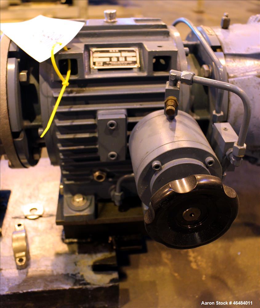 Used Waukesha Rotary Positive Displacement Pump, Model 030U2, 316 Stainless Steel. Approximately 36 gallons per minute at 250 psi maximum pressure at 600 rpm capacity, 0.060 gallon displacement per r...