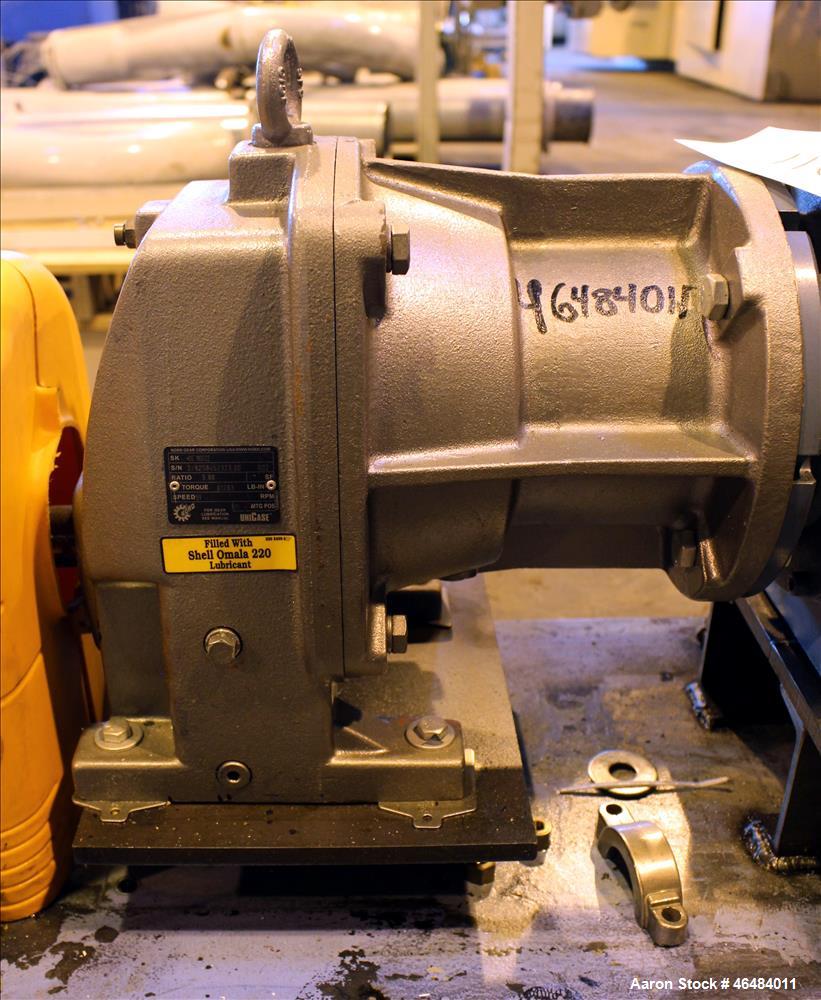 Used Waukesha Rotary Positive Displacement Pump, Model 030U2, 316 Stainless Steel. Approximately 36 gallons per minute at 250 psi maximum pressure at 600 rpm capacity, 0.060 gallon displacement per r...