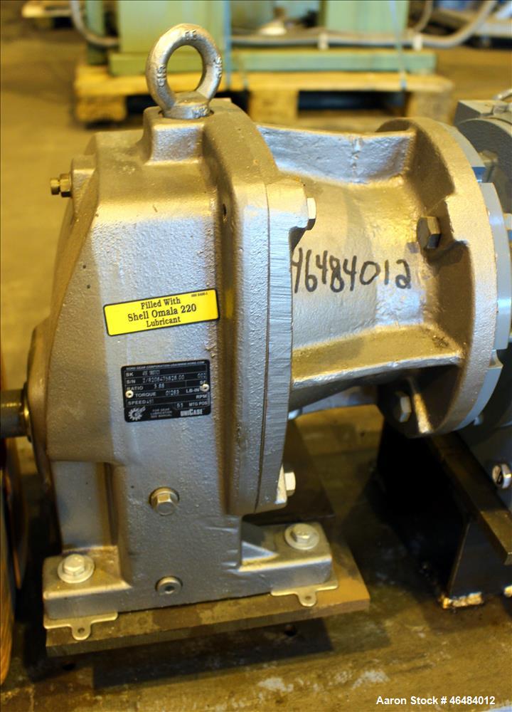 Used Waukesha Rotary Positive Displacement Pump, Model 030U2, 316 Stainless Steel. Approximately 36 gallons per minute at 250 psi maximum pressure at 600 rpm capacity, 0.060 gallon displacement per r...