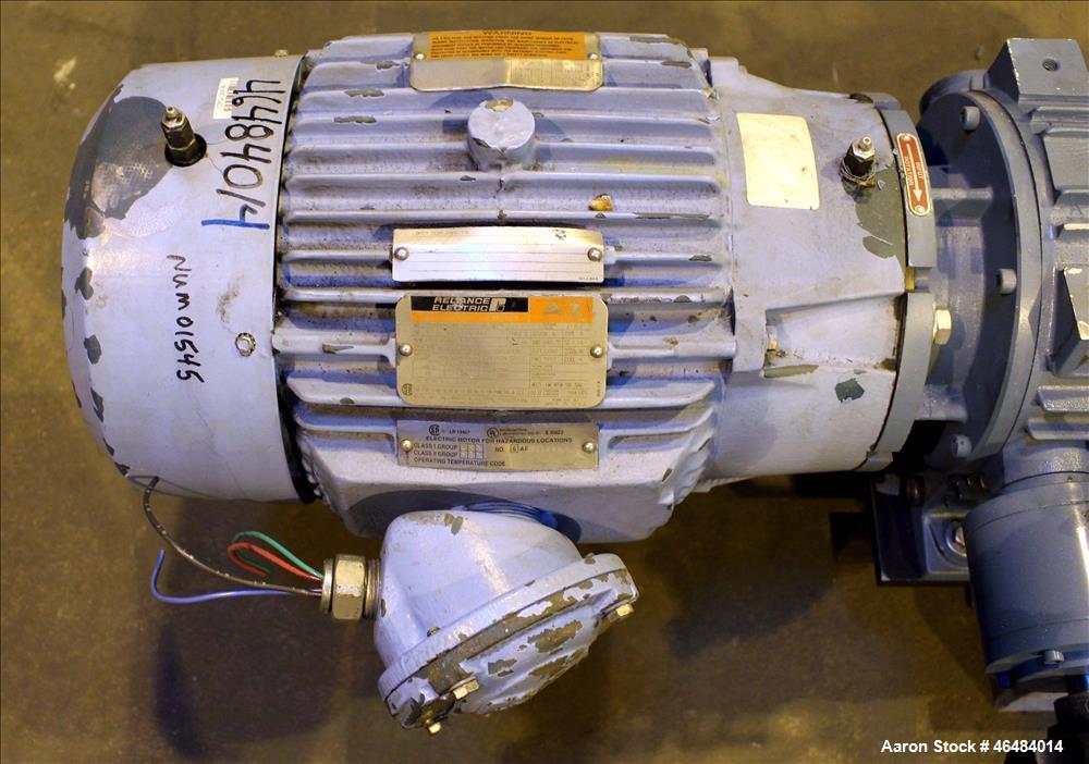 Used Waukesha Rotary Positive Displacement Pump, Model 030U2, 316 Stainless Steel. Approximately 36 gallons per minute at 250 psi maximum pressure at 600 rpm capacity, 0.060 gallon displacement per r...