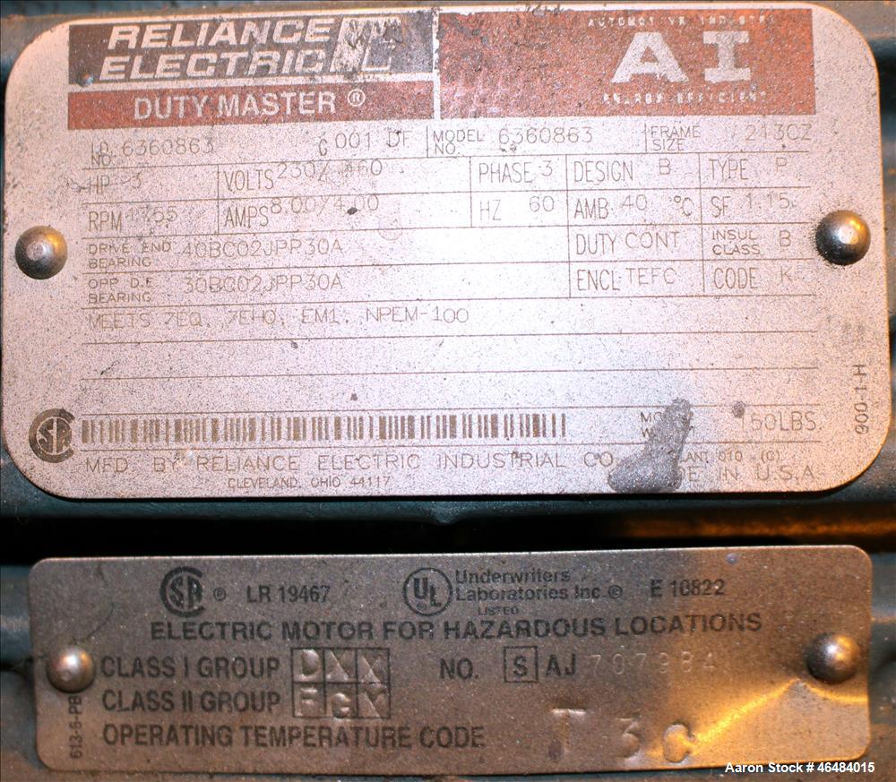 Used Waukesha Rotary Positive Displacement Pump, Model 030U2AP, 316 Stainless Steel. Approximately 36 gallons per minute at 250 psi maximum pressure at 600 rpm capacity, 0.060 gallon displacement per...