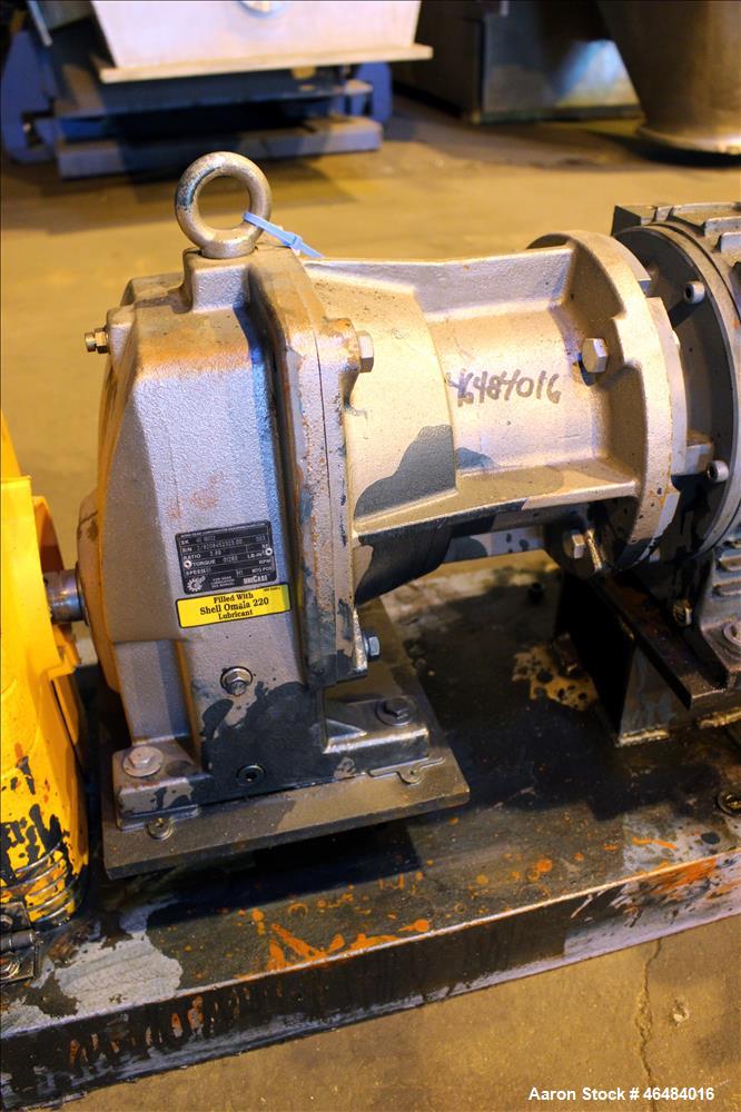 Used Waukesha Rotary Positive Displacement Pump, Model 030U2, 316 Stainless Steel. Approximately 36 gallons per minute at 250 psi maximum pressure at 600 rpm capacity, 0.060 gallon displacement per r...
