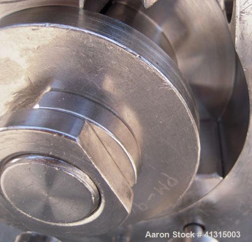 Used Waukesha Rotary Positive Displacement Pump, Model 030, 316 Stainless Steel. Approximately 36 gallons per minute at 100 psi at 600 rpm capacity, .06 gallon displacement per revolution. Stainless ...