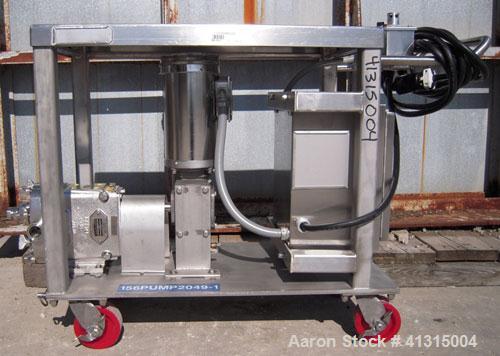 Used Waukesha Rotary Positive Displacement Pump, Model 030, 316 Stainless Steel. Approximately 36 gallons per minute at 100 psi at 600 rpm capacity, .06 gallon displacement per revolution. Stainless ...