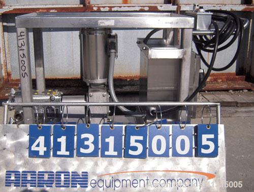 Used Waukesha Rotary Positive Displacement Pump, Model 030, 316 Stainless Steel. Approximately 36 gallons per minute at 100 psi at 600 rpm capacity, .06 gallon displacement per revolution. Stainless ...