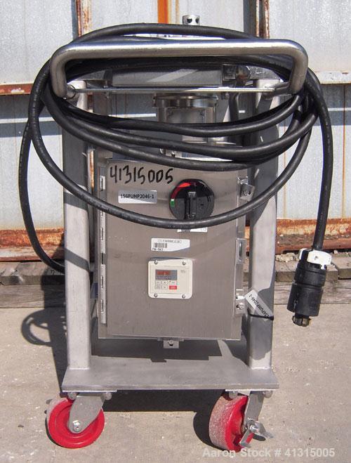 Used Waukesha Rotary Positive Displacement Pump, Model 030, 316 Stainless Steel. Approximately 36 gallons per minute at 100 psi at 600 rpm capacity, .06 gallon displacement per revolution. Stainless ...