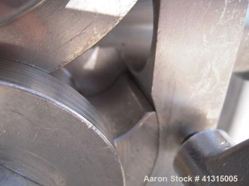Used Waukesha Rotary Positive Displacement Pump, Model 030, 316 Stainless Steel. Approximately 36 gallons per minute at 100 psi at 600 rpm capacity, .06 gallon displacement per revolution. Stainless ...