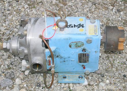Used Stainless Steel Waukesha Rotary Positive Displacement Pump, Model 030