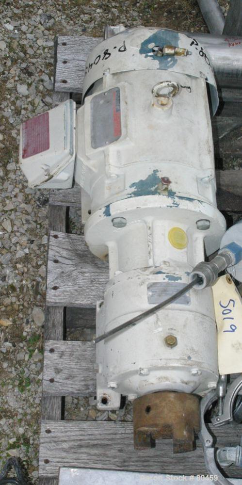 Used Stainless Steel Waukesha Rotary Positive Displacement Pump, Model 030