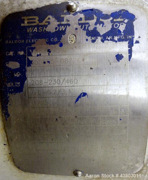 Used Waukesha Rectangular Flange Universal Rotary Positive Displacement Pump, Model 034, 316 Stainless Steel. Approximately 24 gallons per minute at 200 psi at 400 rpm, 0.060 gallon displacement per ...