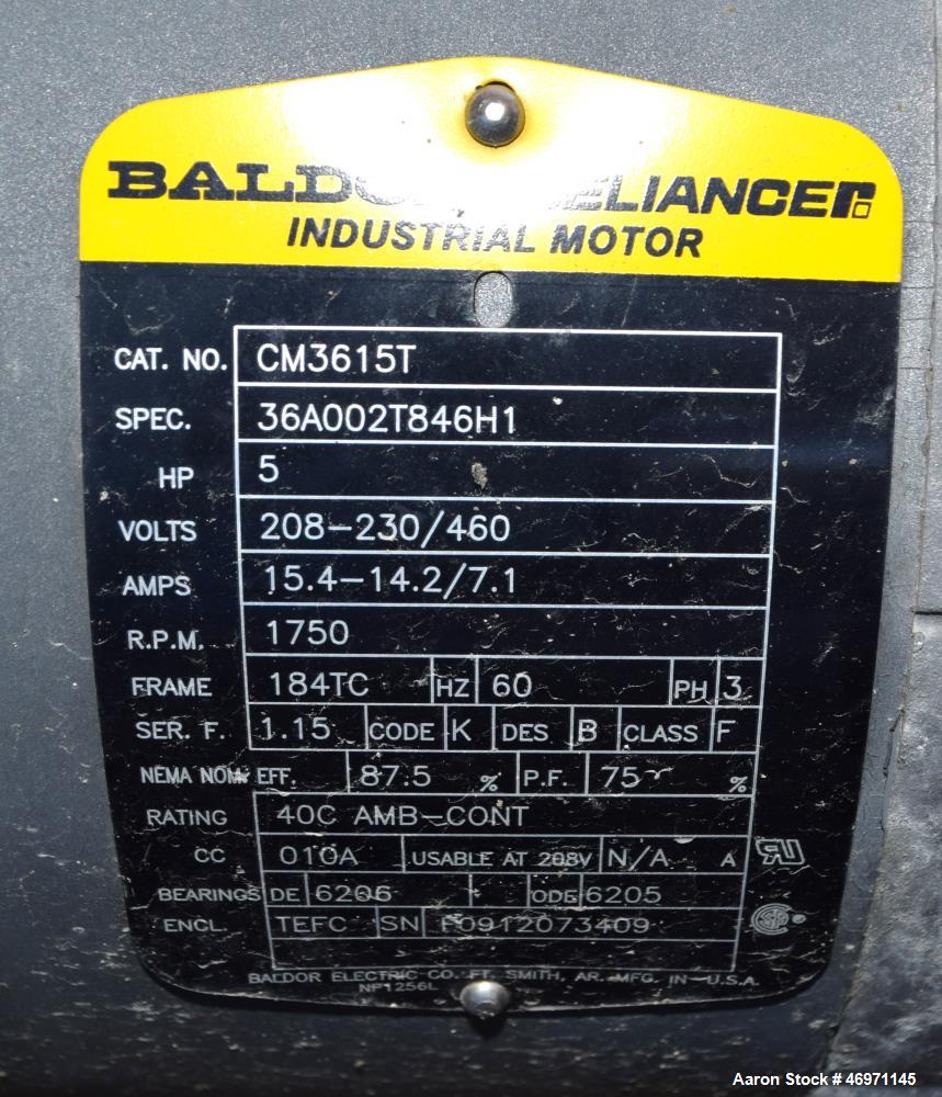 Unused- Waukesha Positive Displacement Pump, Model 060U2, Stainless Steel. Approximate displacement 0.153 gallons per revolution, nominal capacity to 90 gallons per minute. Driven by a 5hp, 3/60/208-...