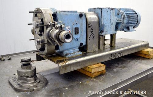 Used Stainless Steel Waukesha Universal Rotary Positive Displacement Pump, Mode