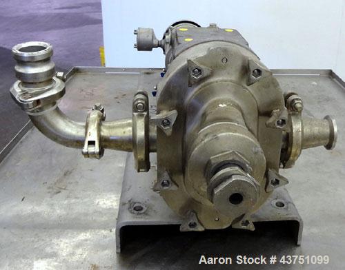 Used Stainless Steel Waukesha Universal Rotary Positive Displacement Pump, Model 060