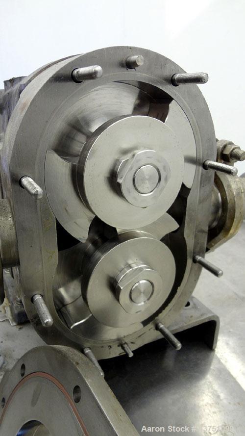 Used Stainless Steel Waukesha Universal Rotary Positive Displacement Pump, Model 060