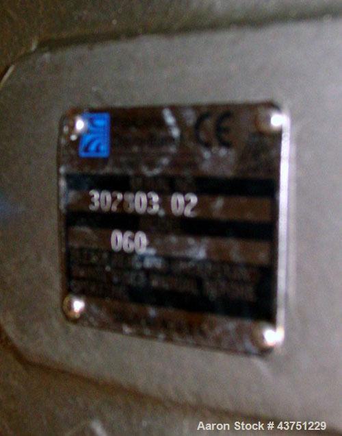 Used Waukesha Universal Rotary Positive Displacement Pump, Model 060, 316 Stainless Steel. Approximately 90 gallons per minute at 200 psi at 600 rpm. 0.153 gallons displacement per revolution. 2-1/2"...