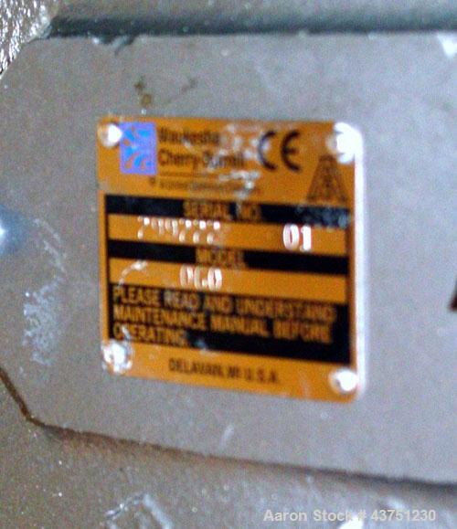 Used Waukesha Universal Rotary Positive Displacement Pump, Model 060, 316 Stainless Steel. Approximately 90 gallons per minute at 200 psi at 600 rpm. 0.153 gallons displacement per revolution. 2-1/2"...