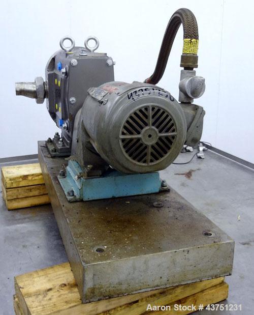 Used Stainless Steel Waukesha Universal Rotary Positive Displacement Pump, Model 060