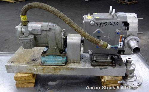 Used Stainless Steel Waukesha Universal Rotary Positive Displacement Pump, Model 060