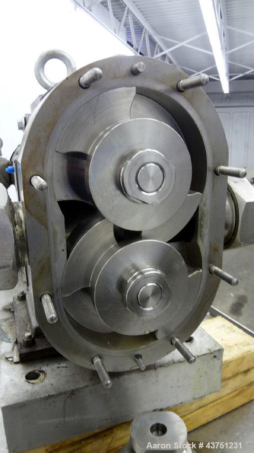 Used Stainless Steel Waukesha Universal Rotary Positive Displacement Pump, Model 060