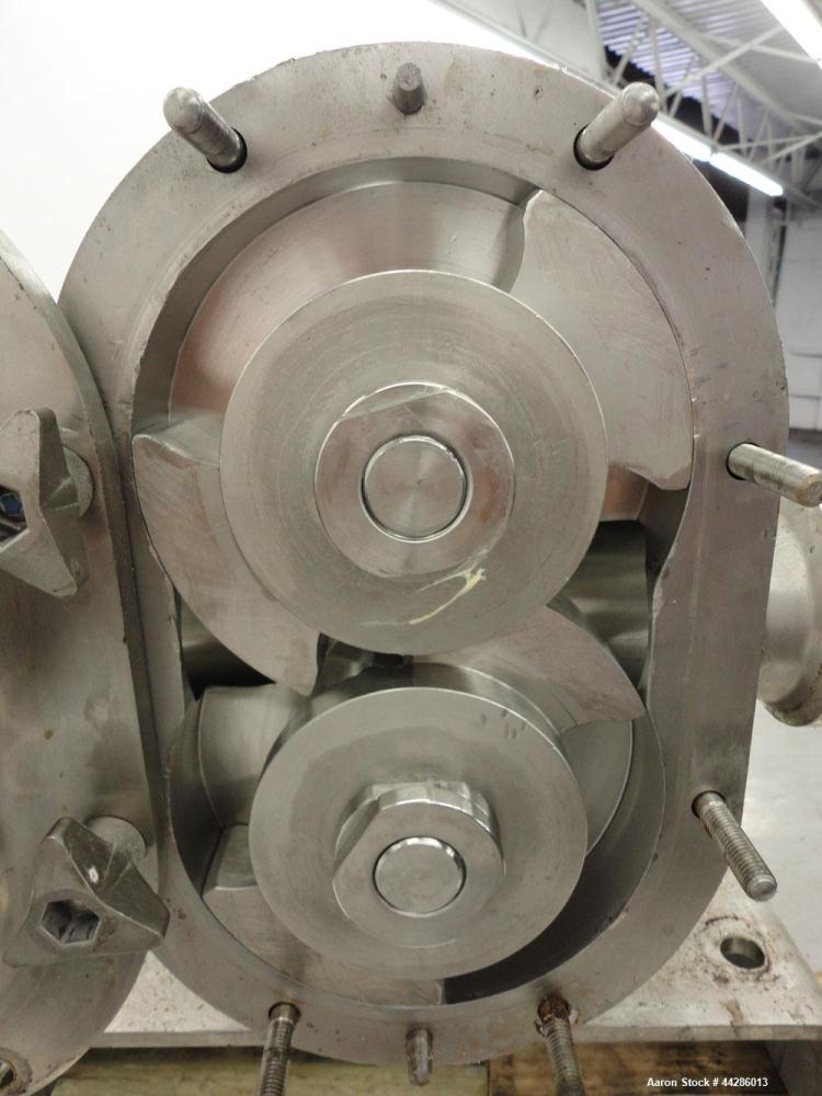 Used Stainless Steel Waukesha Rotary Positive Displacement Pump, Model 060