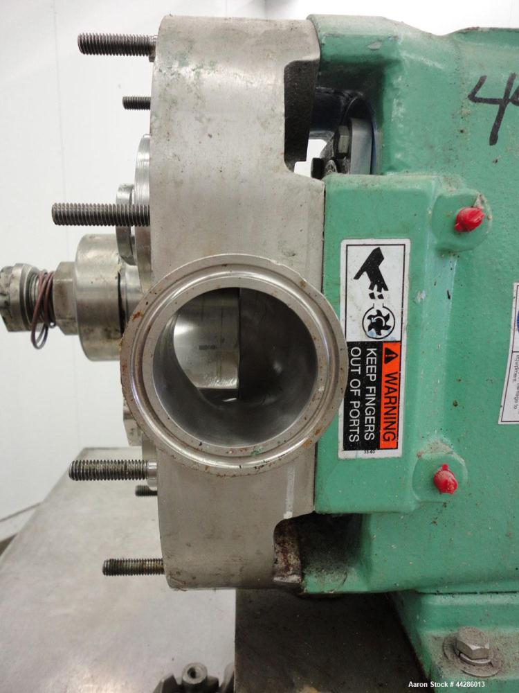 Used Stainless Steel Waukesha Rotary Positive Displacement Pump, Model 060