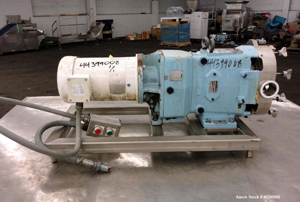 Used Stainless Steel Waukesha Positive Displacement Pump, Model 060