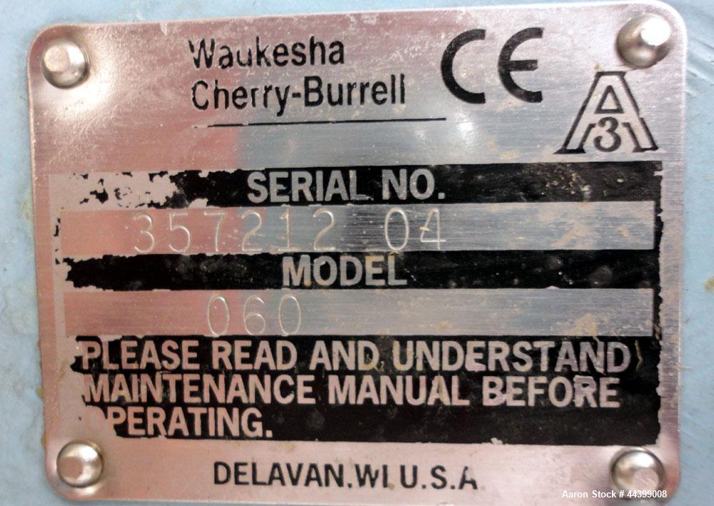 Used Stainless Steel Waukesha Positive Displacement Pump, Model 060