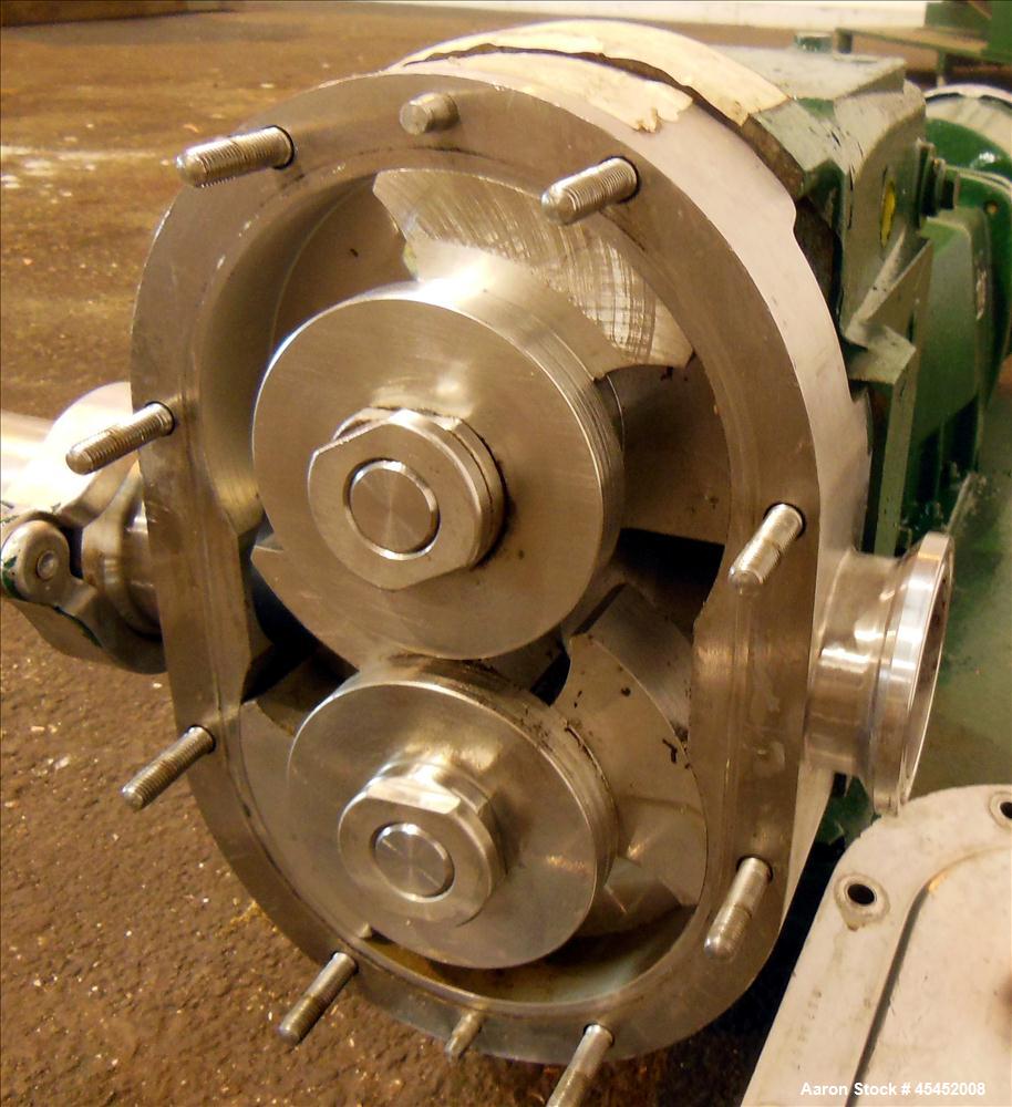 Used Stainless Steel Waukesha Rotary Positive Displacement Pump, Model 060