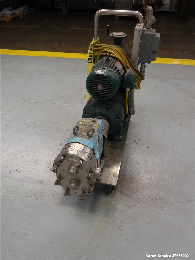 Used Waukesha Horizontal Rotary Positive Displacement Pump, Model 130, 316 Stai