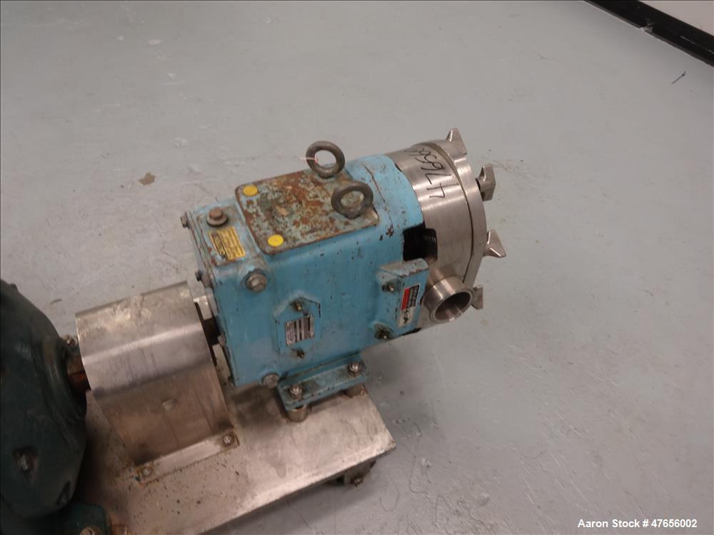 Used Waukesha Horizontal Rotary Positive Displacement Pump, Model 130, 316 Stai