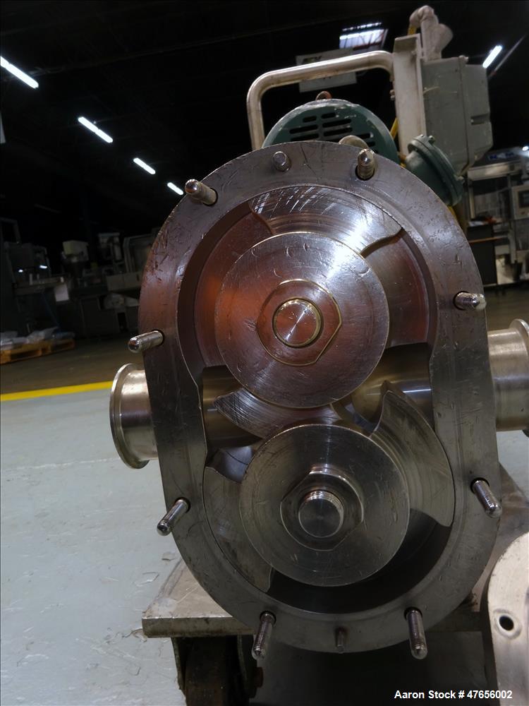 Used Waukesha Horizontal Rotary Positive Displacement Pump, Model 130, 316 Stai