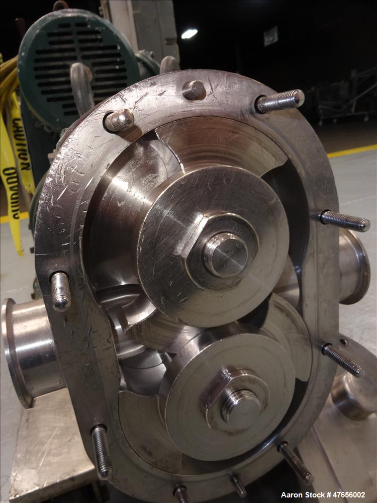 Used Waukesha Horizontal Rotary Positive Displacement Pump, Model 130, 316 Stai