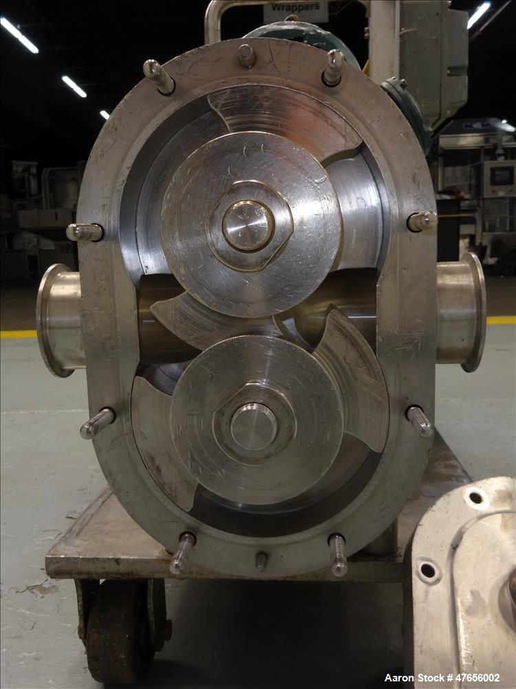 Used Waukesha Horizontal Rotary Positive Displacement Pump, Model 130, 316 Stai