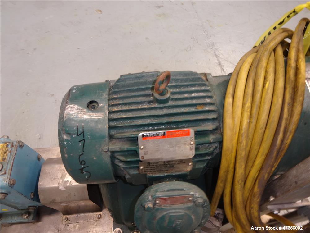 Used Waukesha Horizontal Rotary Positive Displacement Pump, Model 130, 316 Stai