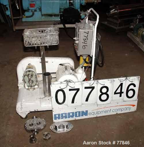 Used Stainless Steel Waukesha Rotary Positive Displacement Pump, Model 10