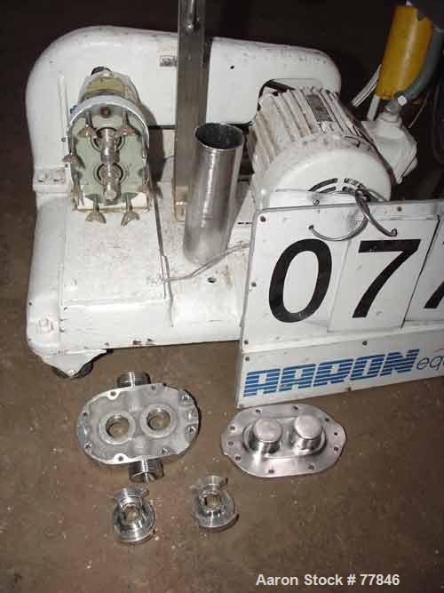 Used Stainless Steel Waukesha Rotary Positive Displacement Pump, Model 10