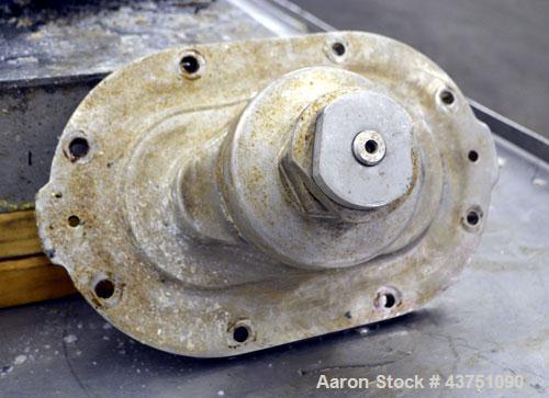 Used Waukesha Universal Rotary Positive Displacement Pump, Model 130, 316 Stainless Steel. Approximately 130 gallons per minute at 100 psi at 600 rpm capacity, 0.254 gallon displacement per revolutio...