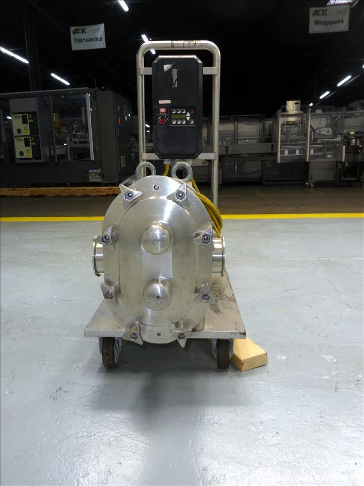 Used Waukesha Horizontal Rotary Positive Displacement Pump, Model 130, 316 Stai