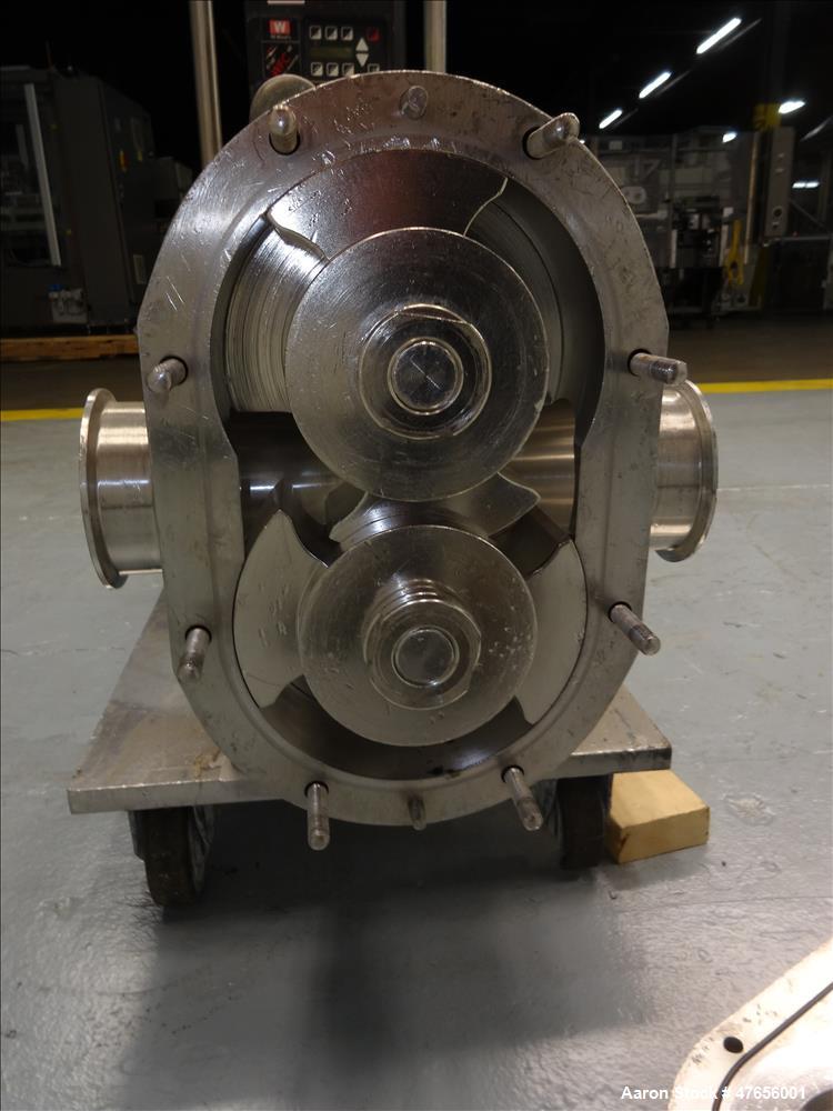 Used Waukesha Horizontal Rotary Positive Displacement Pump, Model 130, 316 Stai