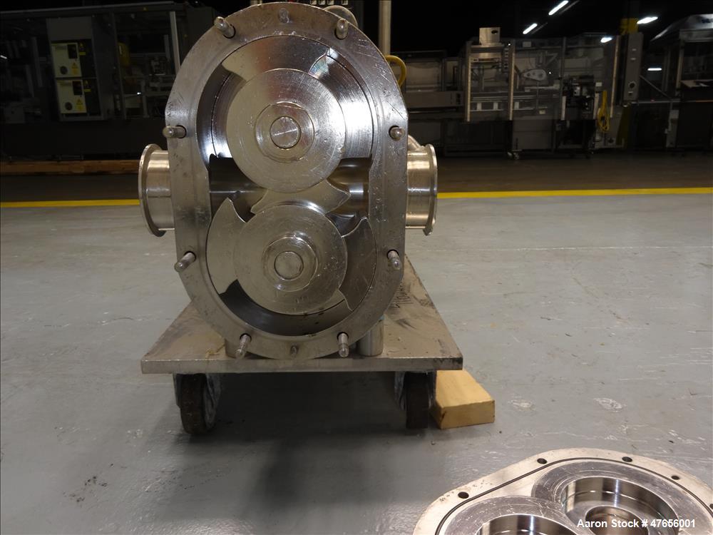 Used Waukesha Horizontal Rotary Positive Displacement Pump, Model 130, 316 Stai