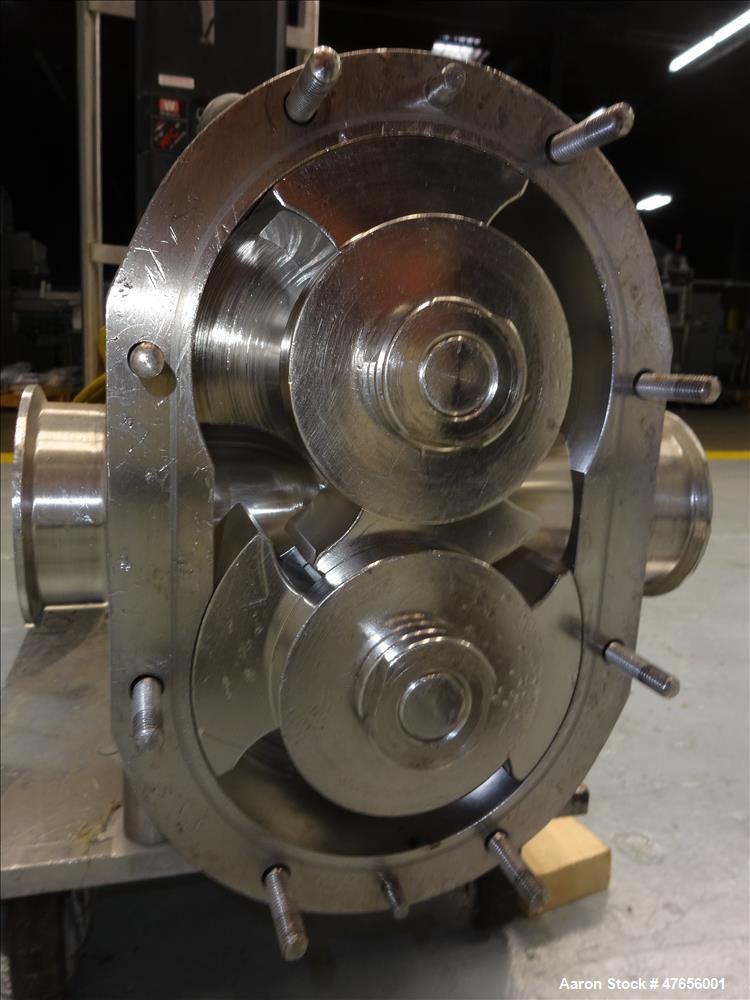 Used Waukesha Horizontal Rotary Positive Displacement Pump, Model 130, 316 Stai
