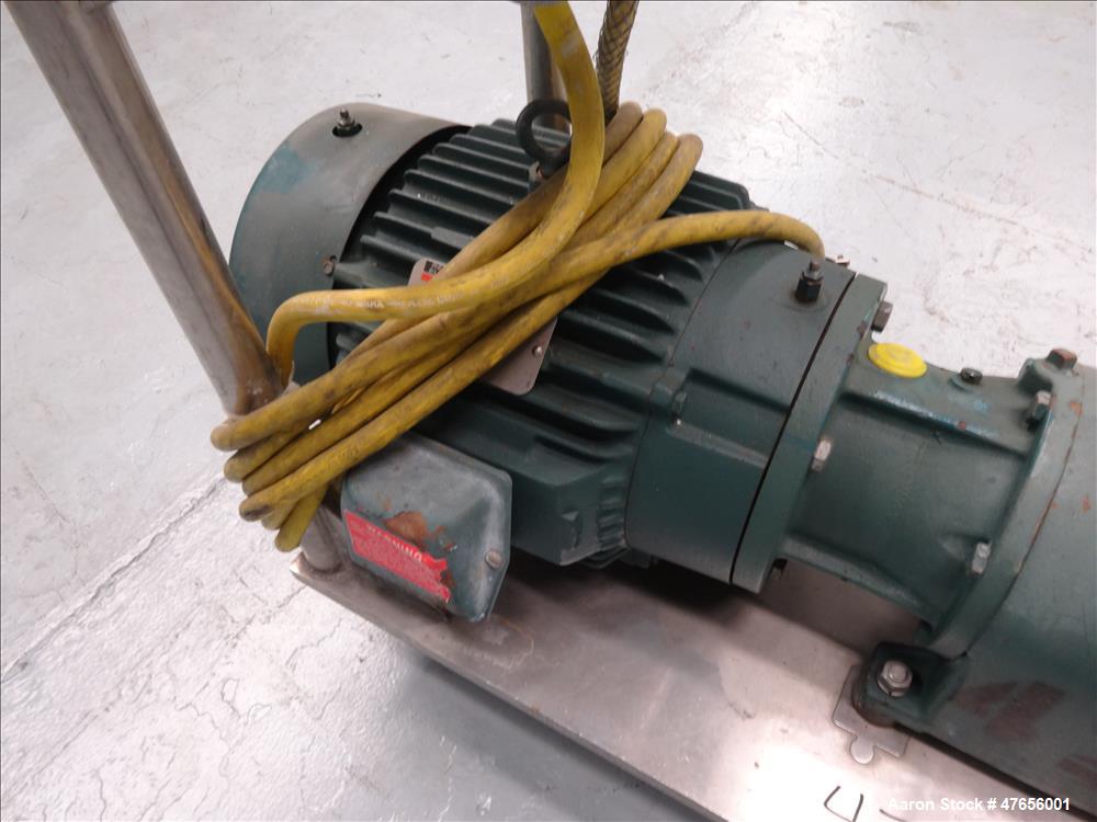 Used Waukesha Horizontal Rotary Positive Displacement Pump, Model 130, 316 Stai