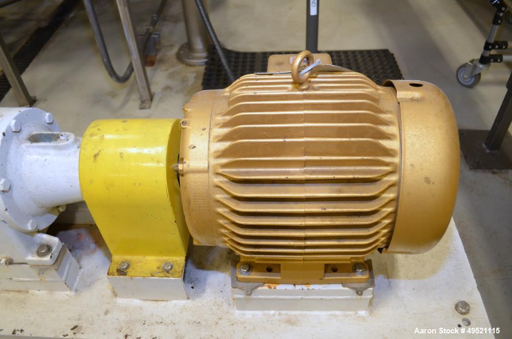 Used Waukesha Positive Displacement Pump, Model 130, Serial # 3768-18R105. Stainless Steel Construction. Mounted on Cart with Casters.