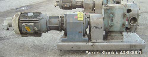 Used Stainless Steel Waukesha Positive Displacement Pump, model 220
