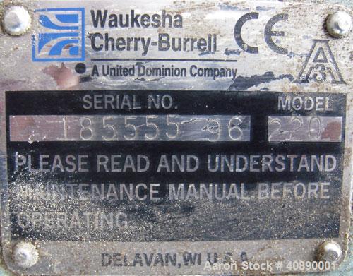 Used Stainless Steel Waukesha Positive Displacement Pump, model 220