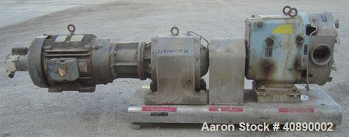 Used Stainless Steel Waukesha Positive Displacement Pump, model 220