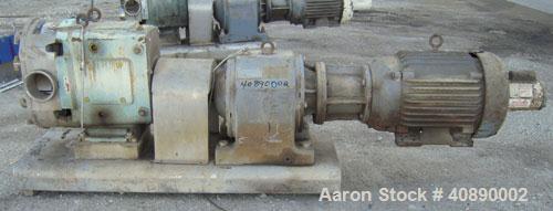 Used Stainless Steel Waukesha Positive Displacement Pump, model 220