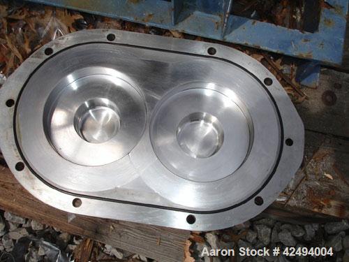 Used Waukesha Universal Rotary Positive Displacement Pump, Model 220, Stainless Steel. Approximately 260 gallons per minute at 100 psi at 600 rpm capacity, .522 gallon displacement per revolution. 4-...
